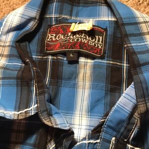 Rock and Roll Cowboy Perl snap button down